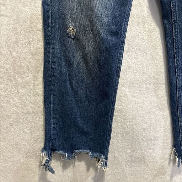 Free People We The Free Women’s 26 Straight Leg Jeans Maggie Distressed Denim - Picture 10 of 16